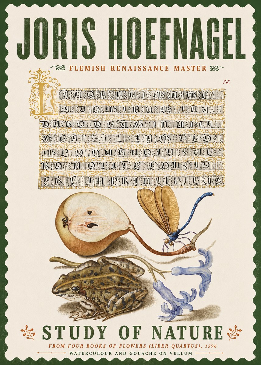 Joris Hoefnagel Study of Nature II No6 - Plakát