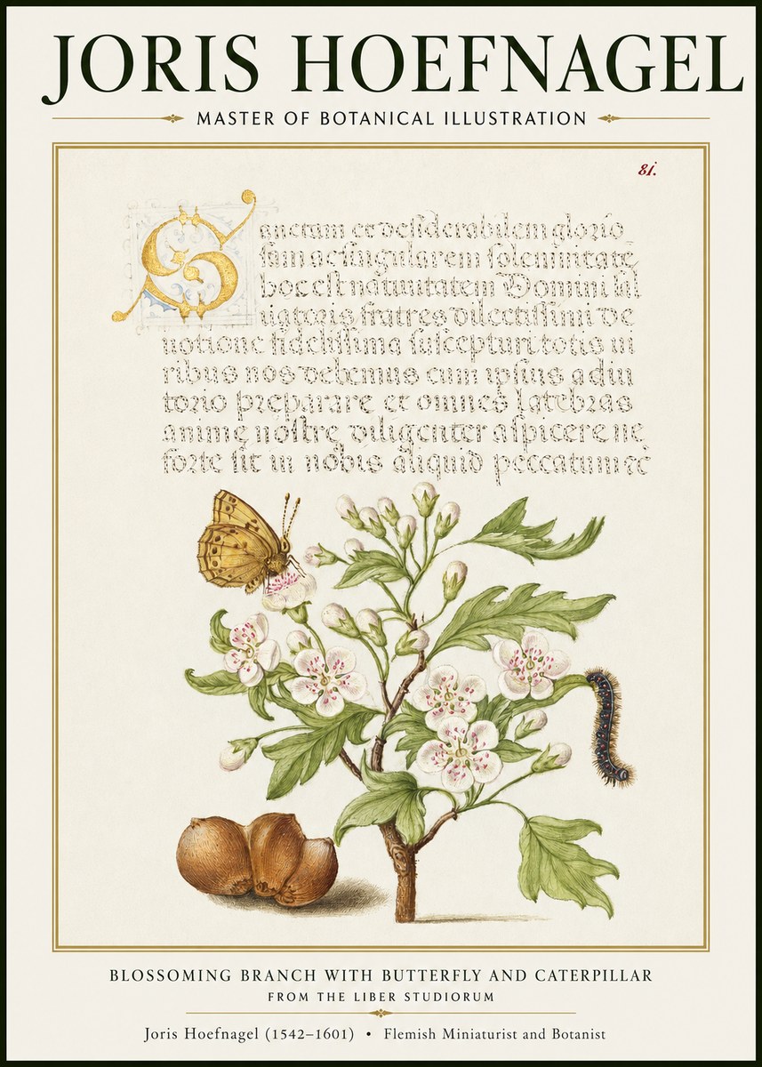 Joris Hoefnagel Blossoming Branch No2 - Plakát