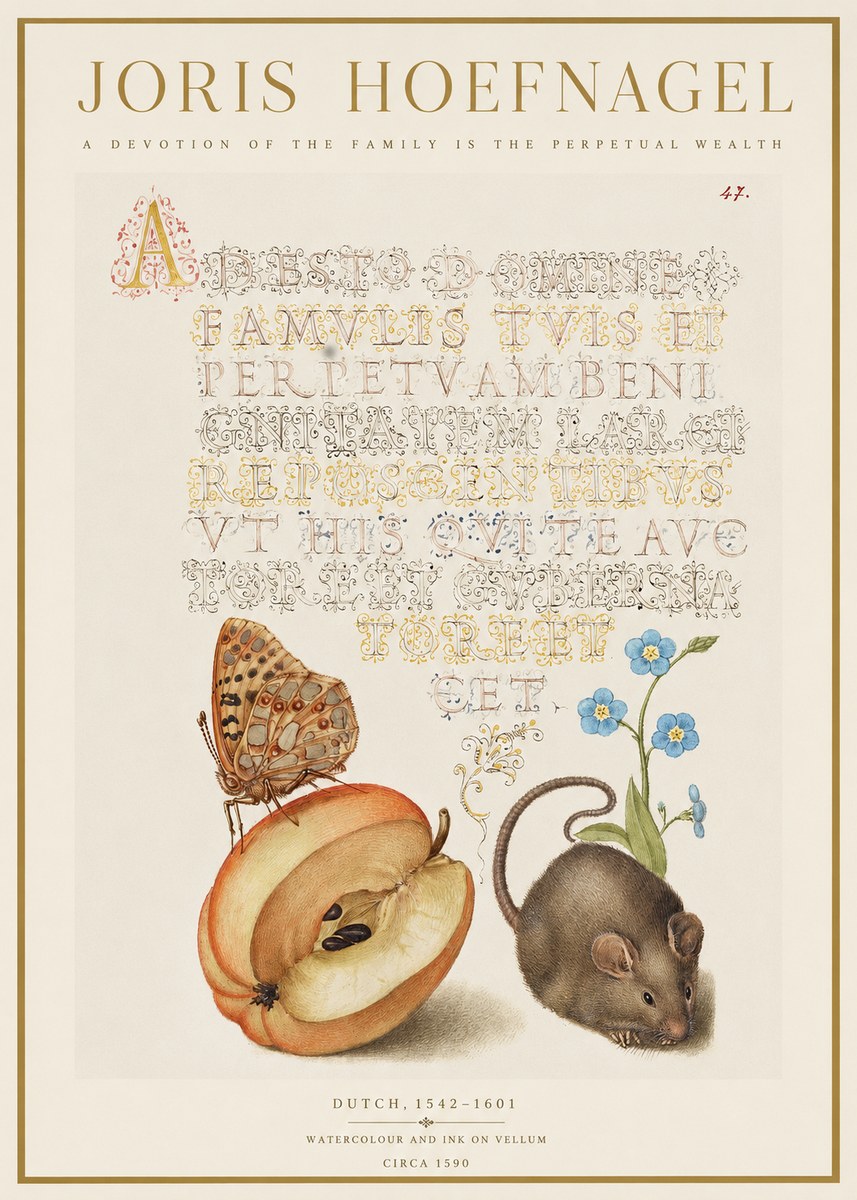 Joris Hoefnagel A Devotion of the Family Is the Perpetual Wealth No1 - Plakát