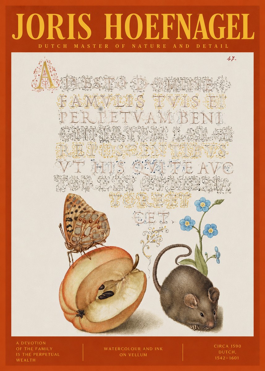 Joris Hoefnagel A Devotion of the Family Is the Perpetual Wealth No2 - Plakát