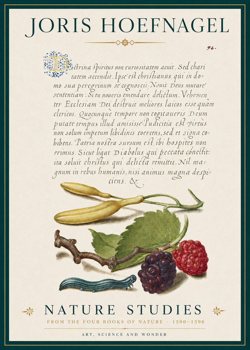 Joris Hoefnagel Nature Studies No3 - Plakát