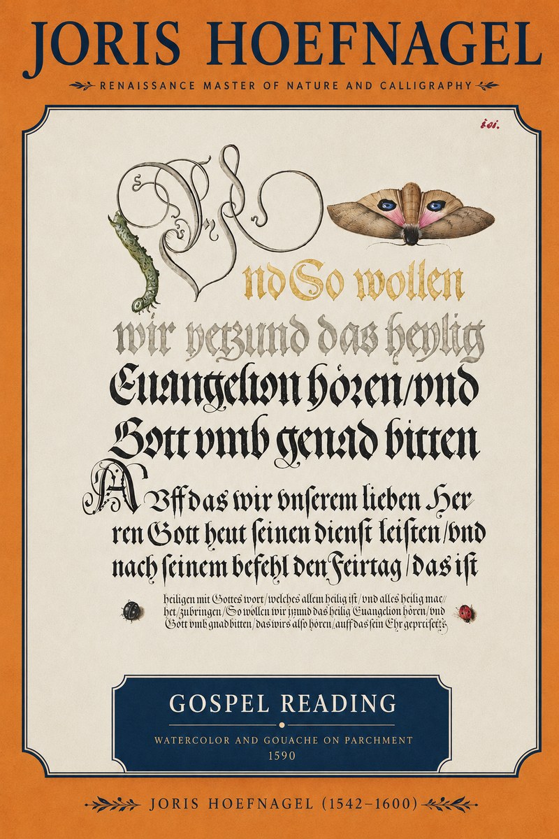 Joris Hoefnagel Gospel Reading No3 - Plakát