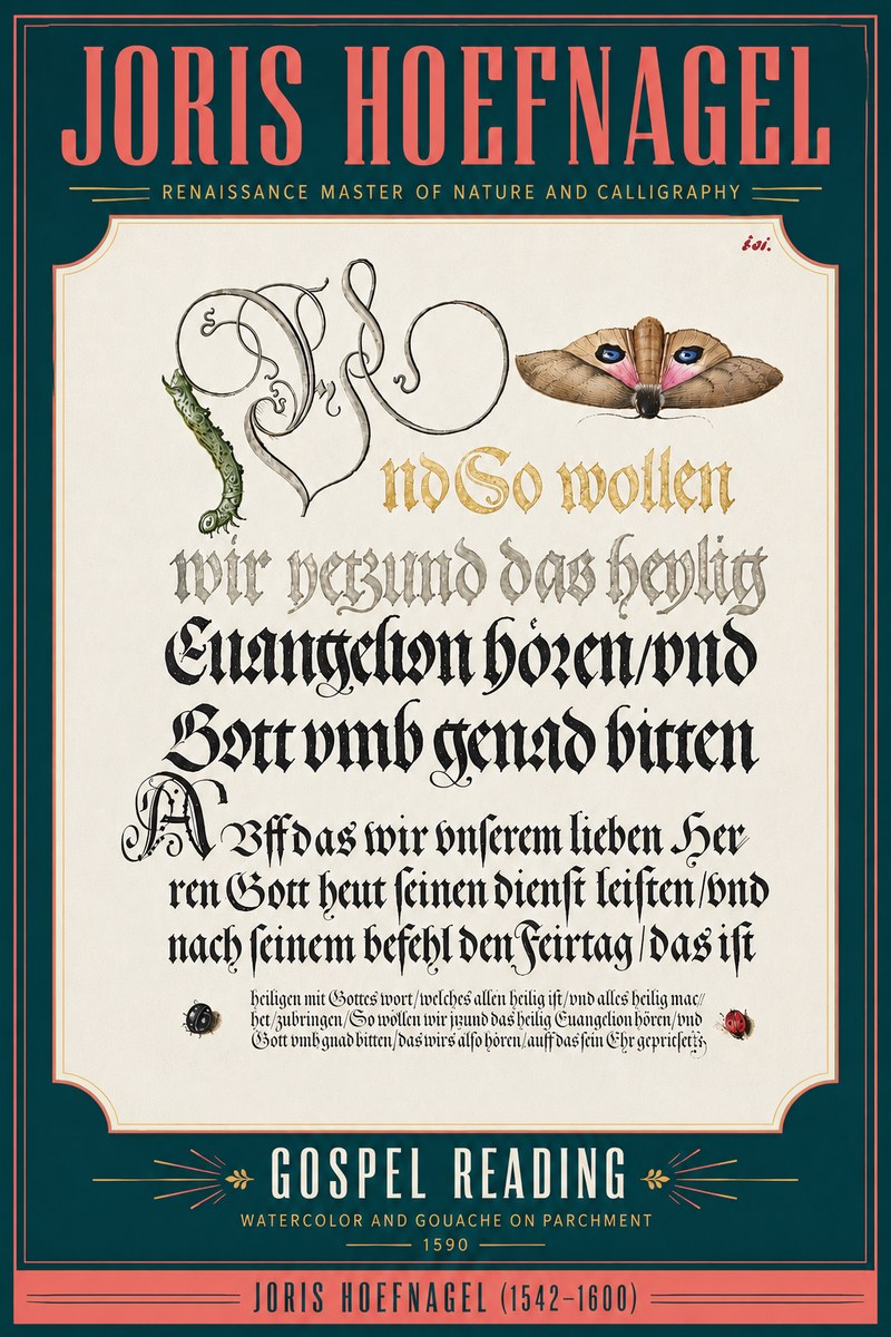 Joris Hoefnagel Gospel Reading No5 - Plakát