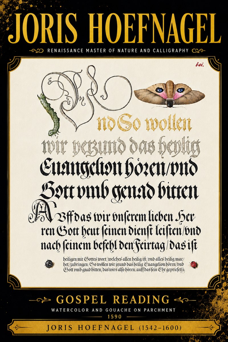 Joris Hoefnagel Gospel Reading No6 - Plakát