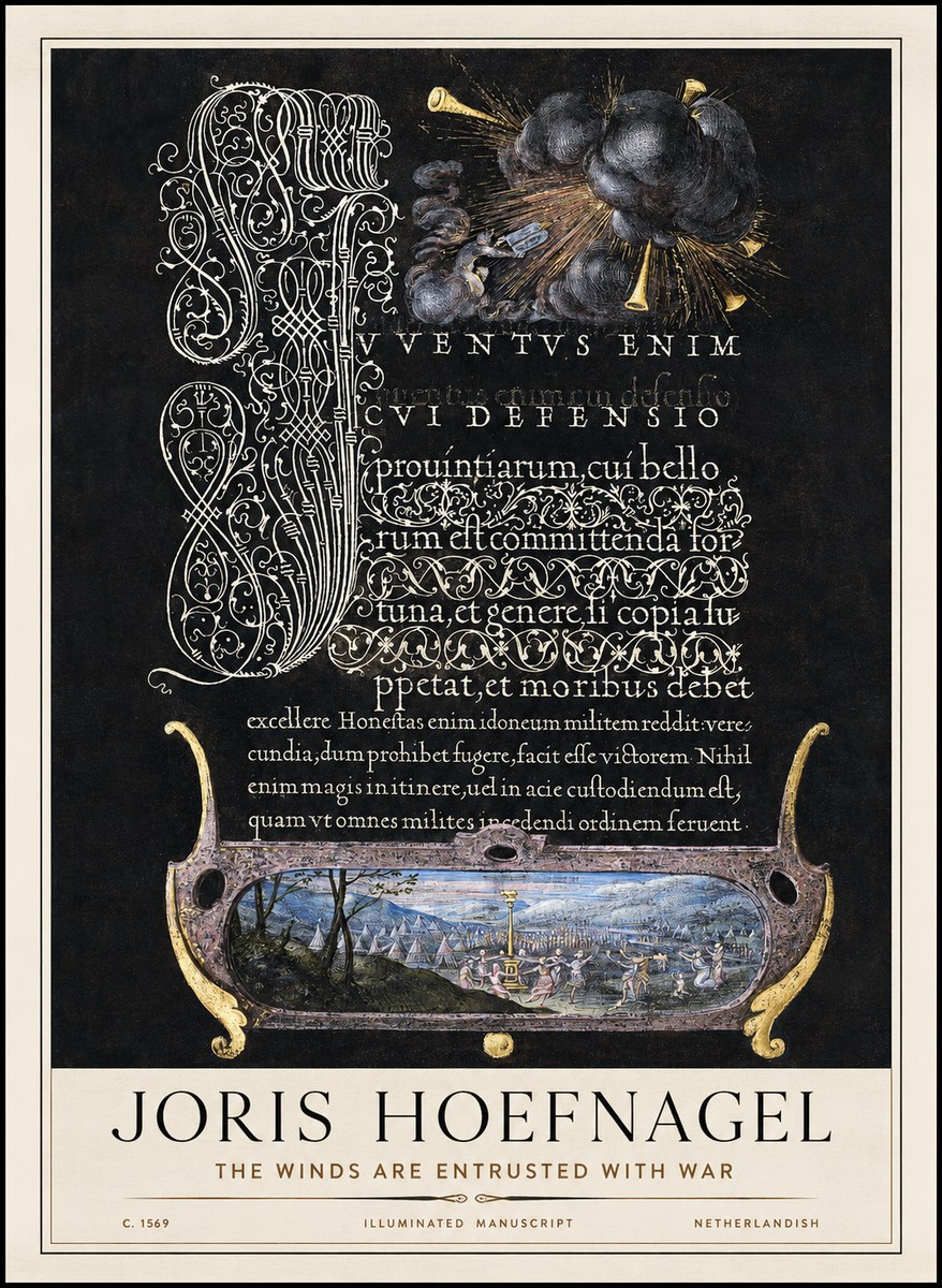 Joris Hoefnagel The Winds Are Entrusted with War No1 - Plakát