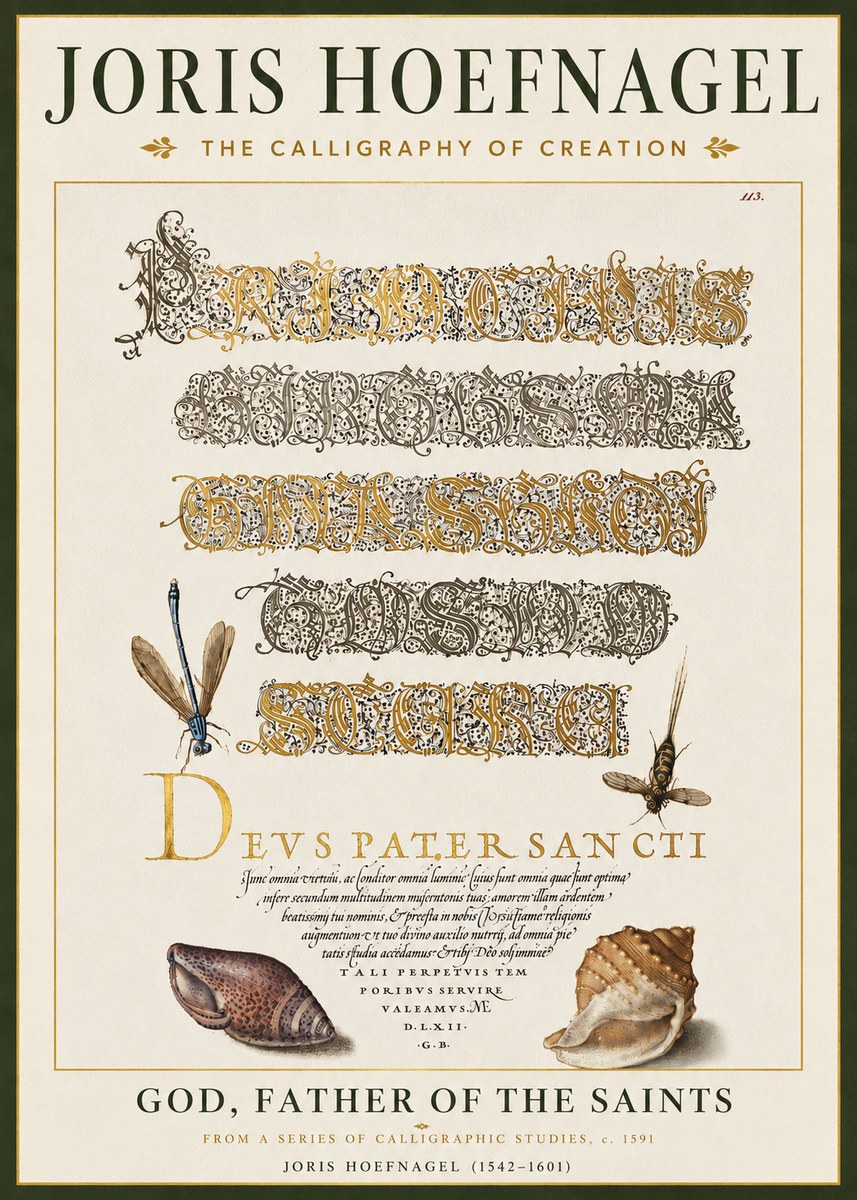 Joris Hoefnagel Praise Be to God the Father No5 - Plakát