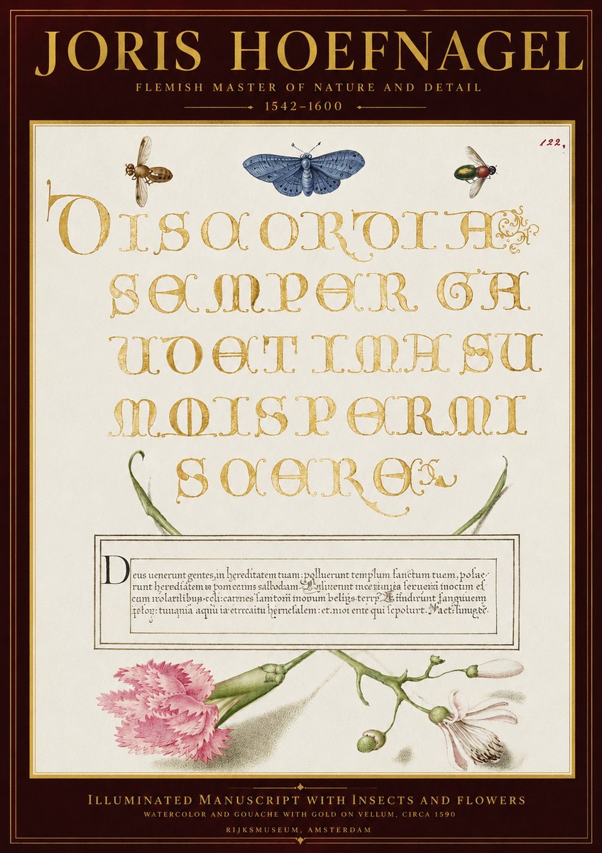 Joris Hoefnagel Laus Virtuti No6 - Plakát