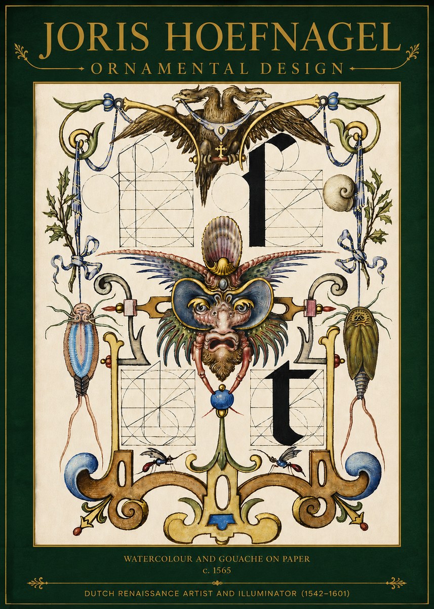 Joris Hoefnagel Ornamental Design II No3 - Plakát
