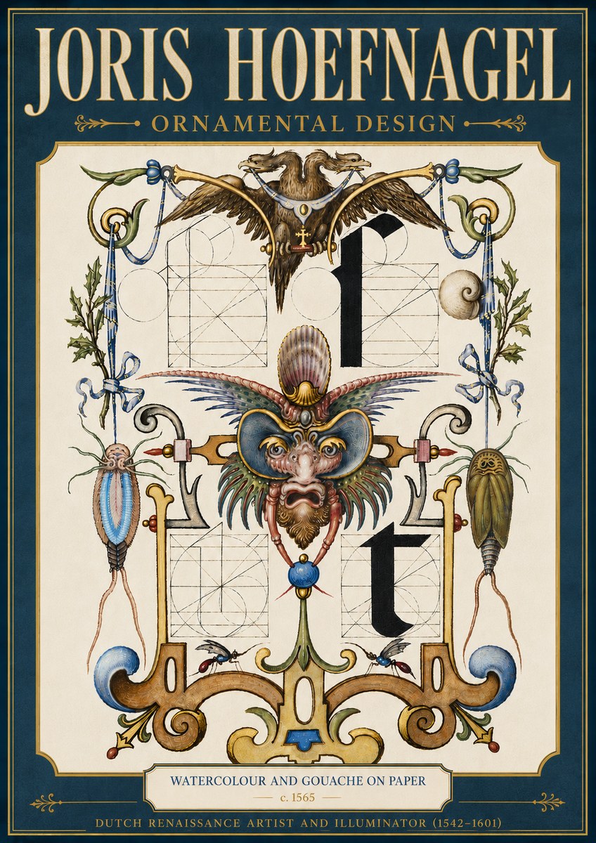 Joris Hoefnagel Ornamental Design II No6 - Plakát