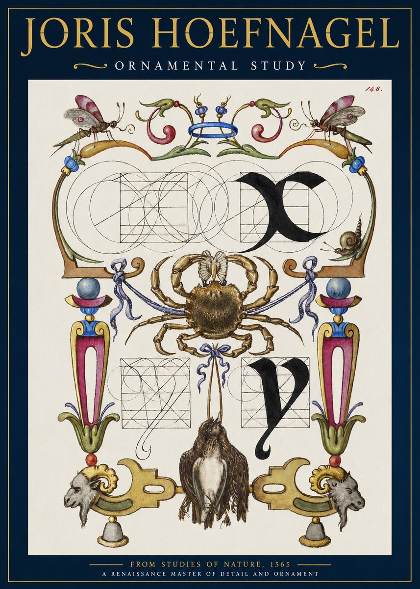 Joris Hoefnagel Ornamental Study II No2 - Plakát