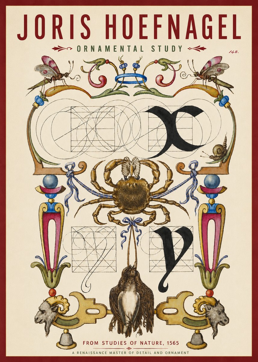 Joris Hoefnagel Ornamental Study II No3 - Plakát