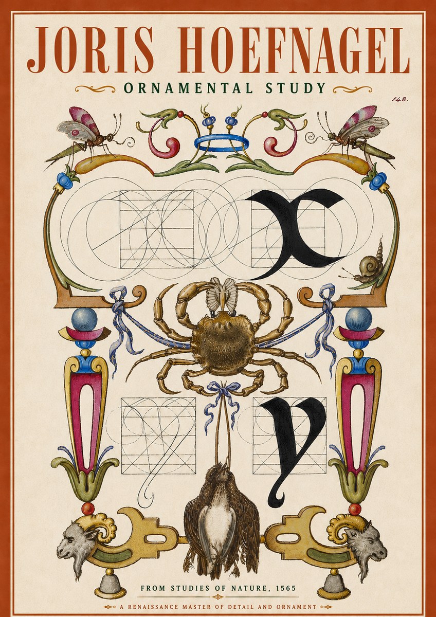 Joris Hoefnagel Ornamental Study II No6 - Plakát