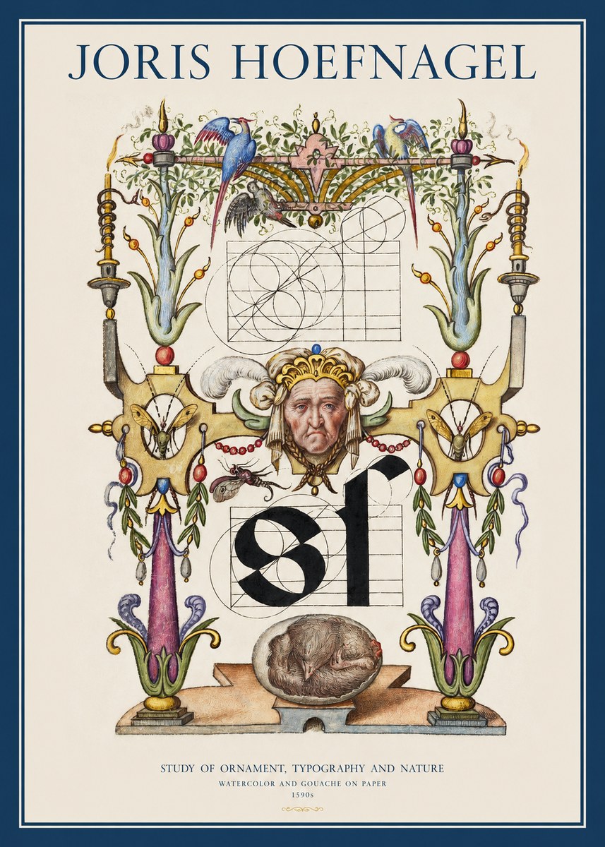 Joris Hoefnagel Mastery in Detail - Renaissance Ornament & Nature Studies No5 - Plakát