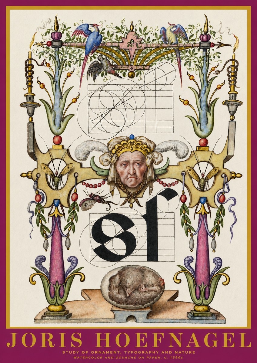 Joris Hoefnagel Mastery in Detail - Renaissance Ornament & Nature Studies No6 - Plakát