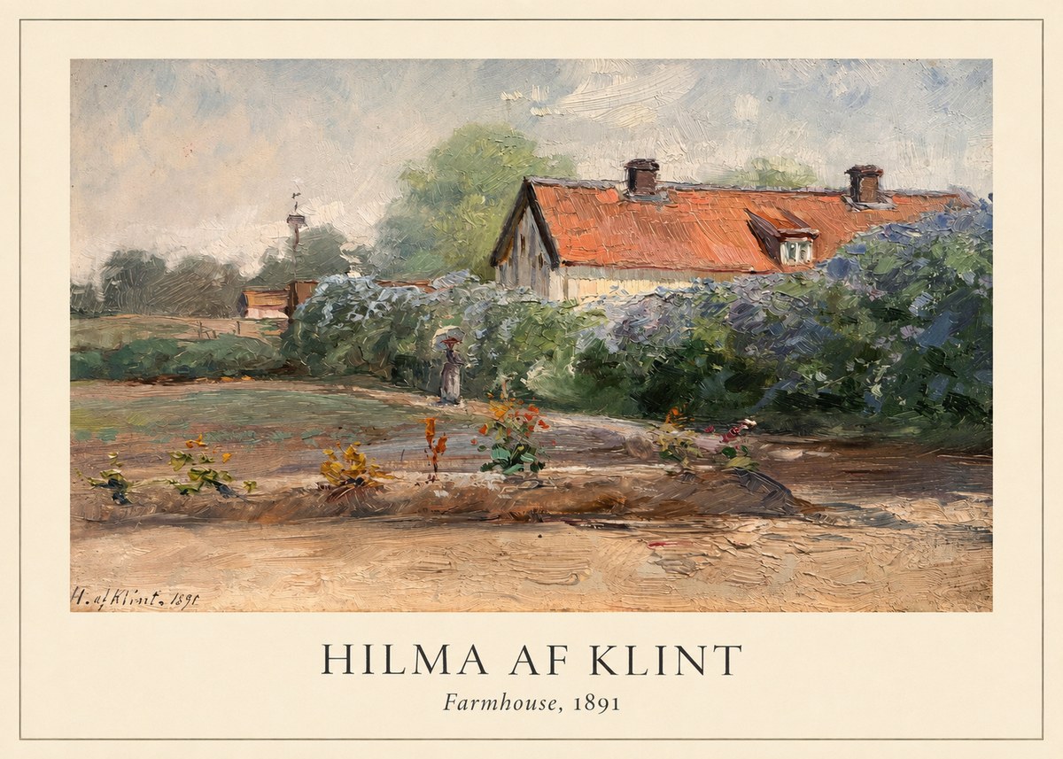Hilma af Klint Farmhouse, 1891 No1 - Plakát