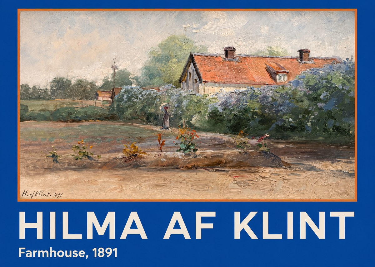 Hilma af Klint Farmhouse, 1891 No2 - Plakát
