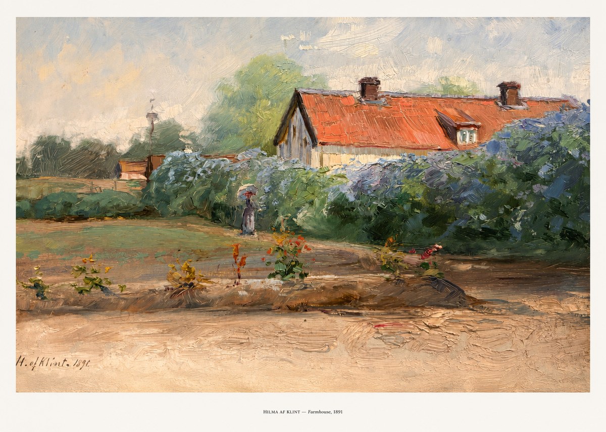Hilma af Klint Farmhouse, 1891 No5 - Plakát
