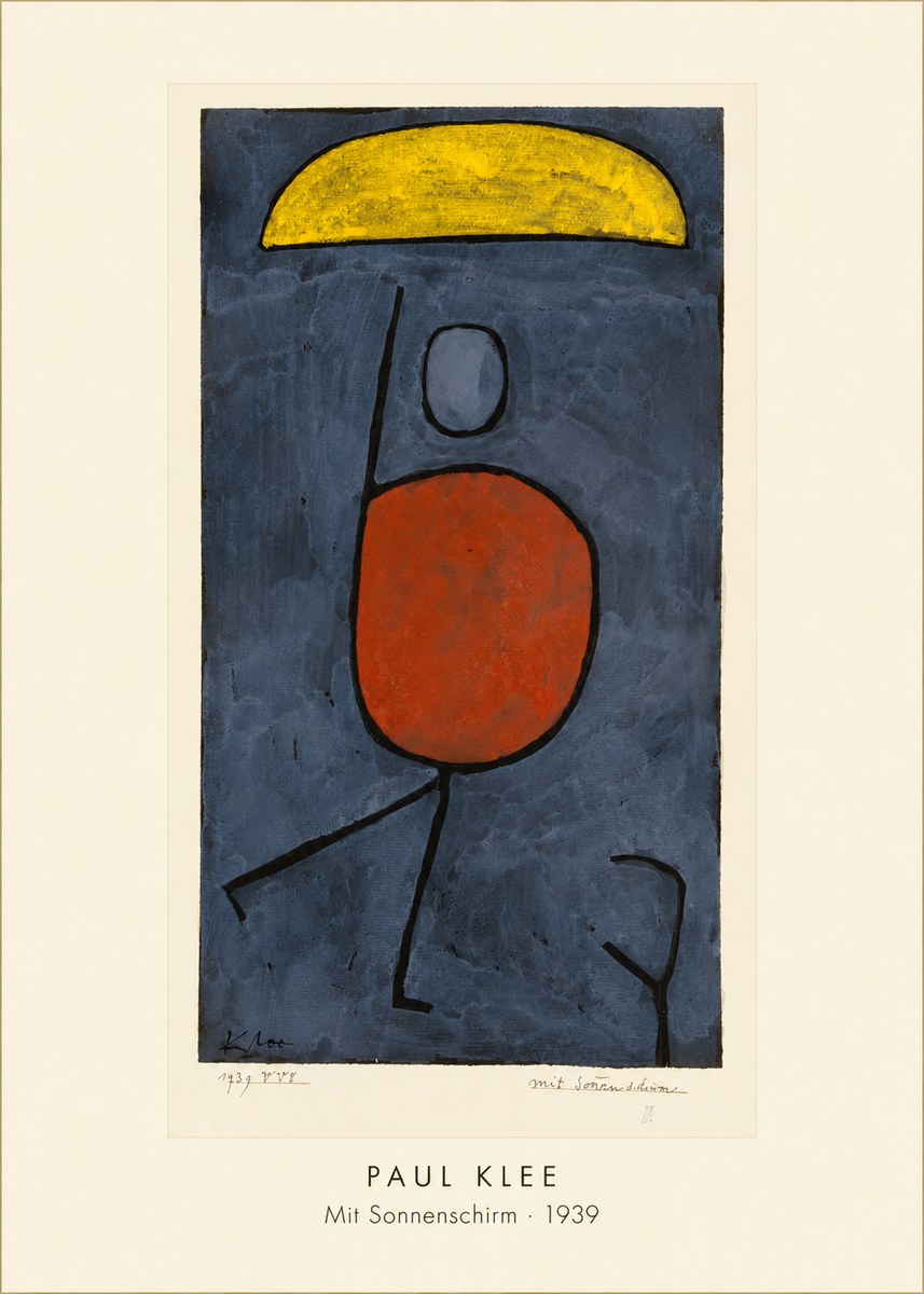 Paul Klee Mit Sonnenschirm No4 - Plakát