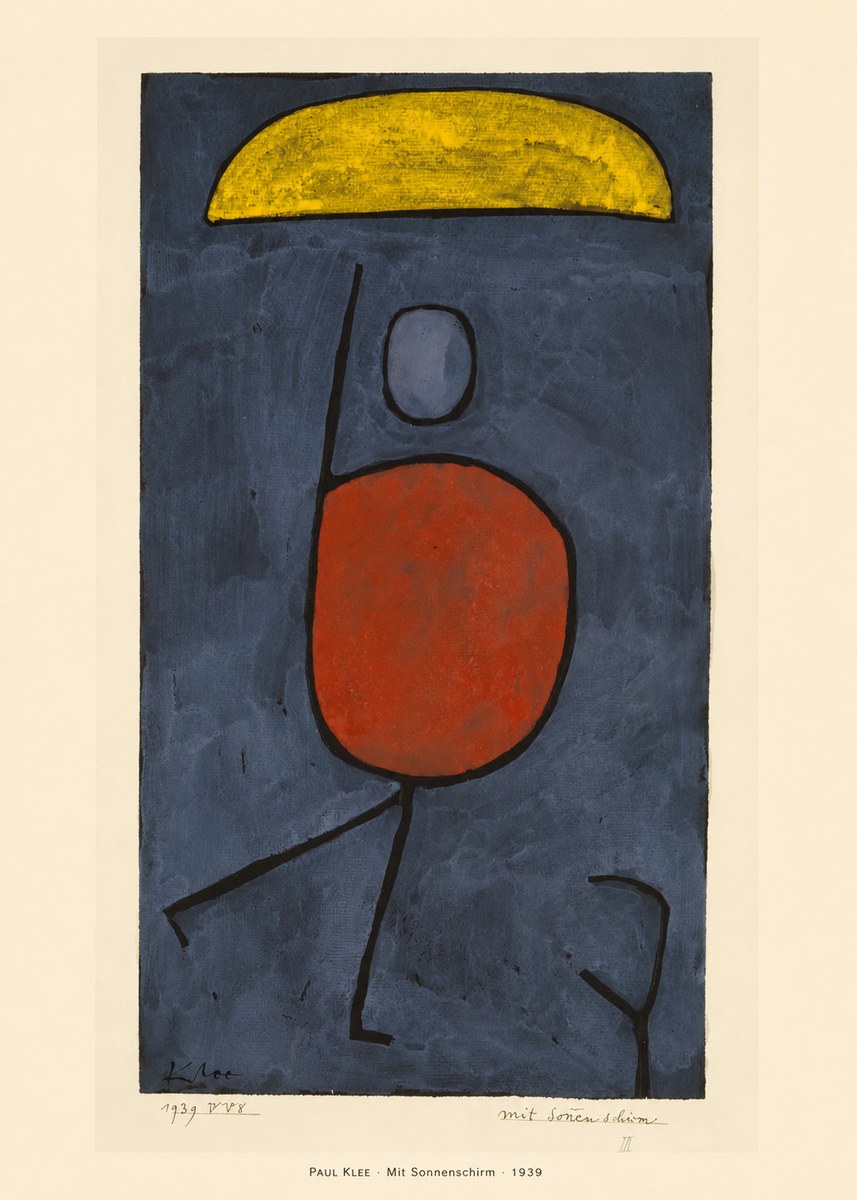Paul Klee Mit Sonnenschirm No5 - Plakát