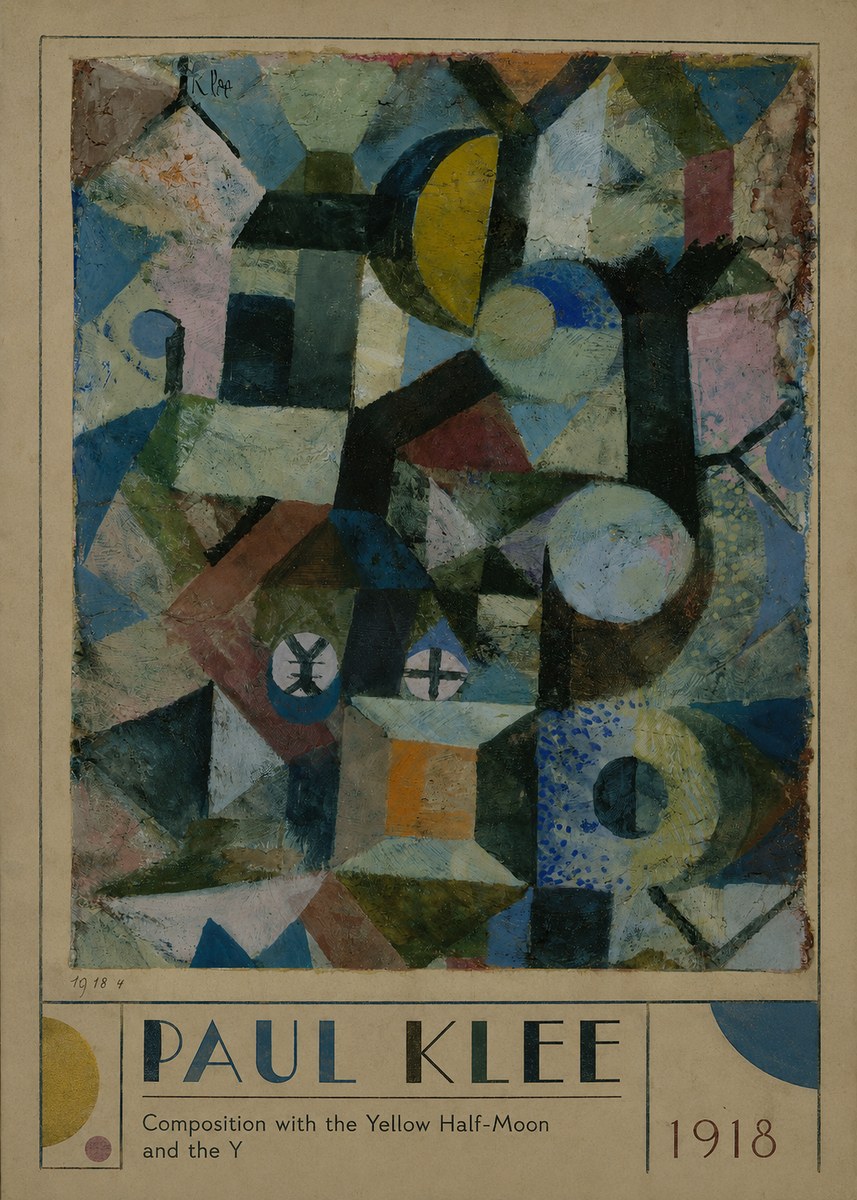 Paul Klee Composition with the Yellow Half-moon and the Y No1 - Plakát