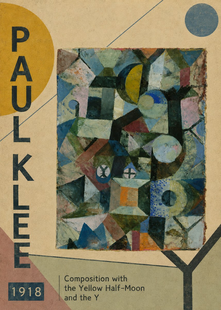 Paul Klee Composition with the Yellow Half-moon and the Y No3 - Plakát