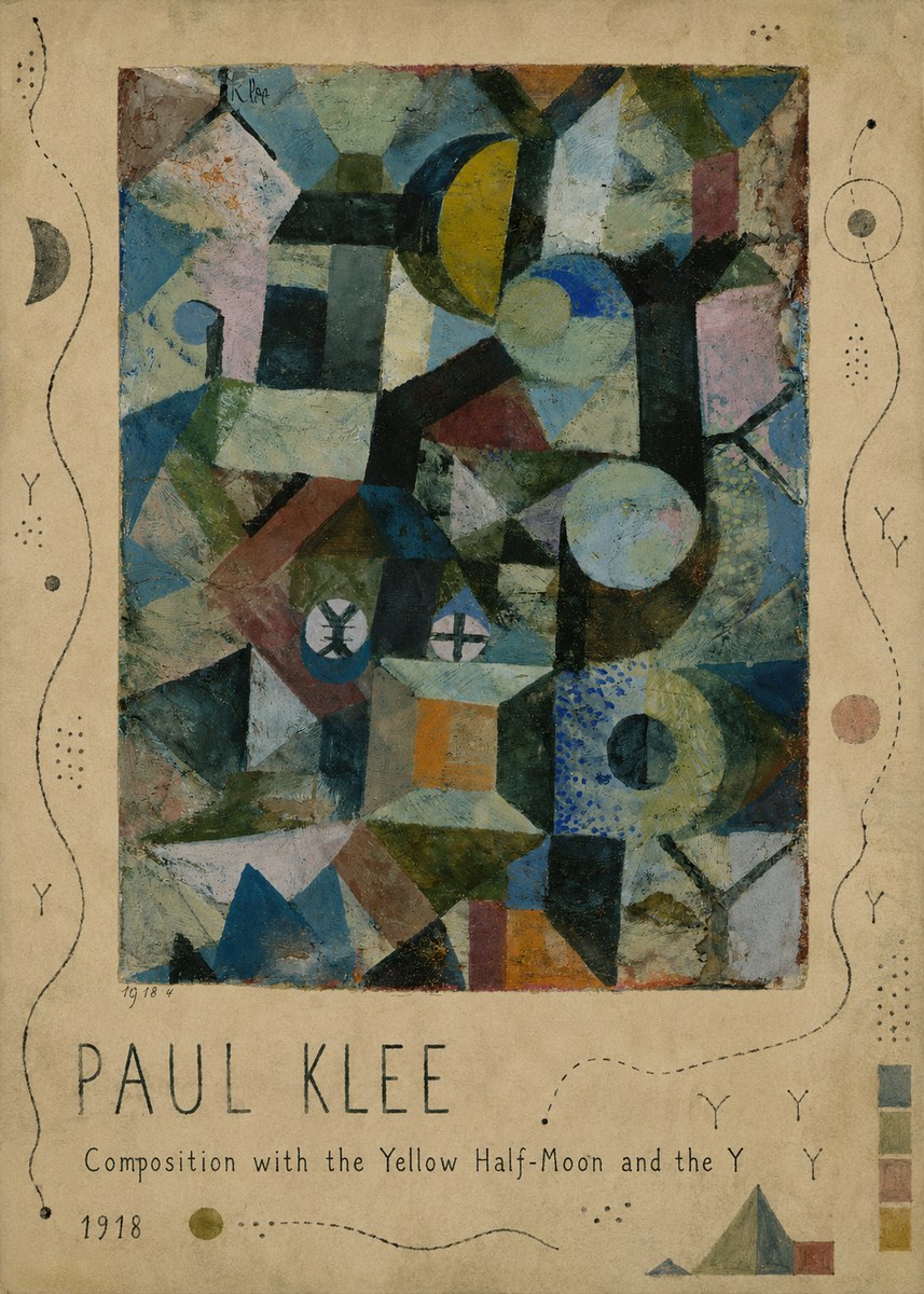 Paul Klee Composition with the Yellow Half-moon and the Y No4 - Plakát