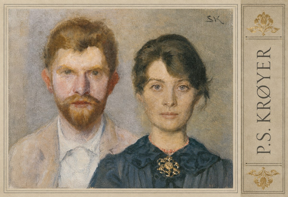 P.S. Krøyer Self-portrait with Marie Krøyer No2 - Plakát
