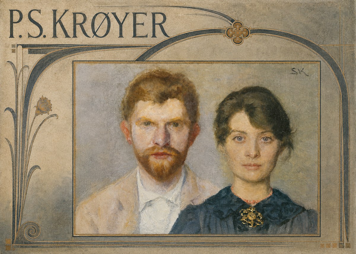 P.S. Krøyer Self-portrait with Marie Krøyer No5 - Plakát