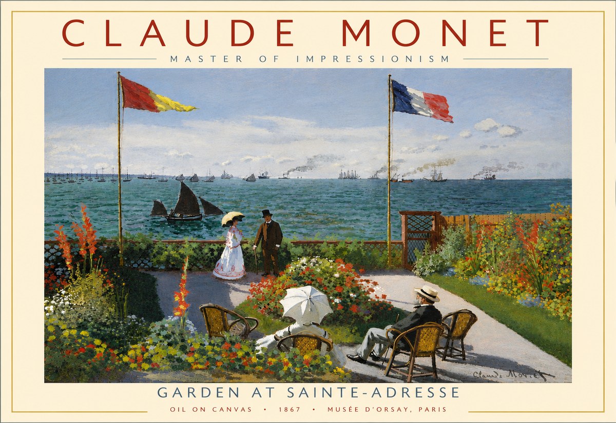 Monet Garden at Sainte-adresse No5 - Plakát