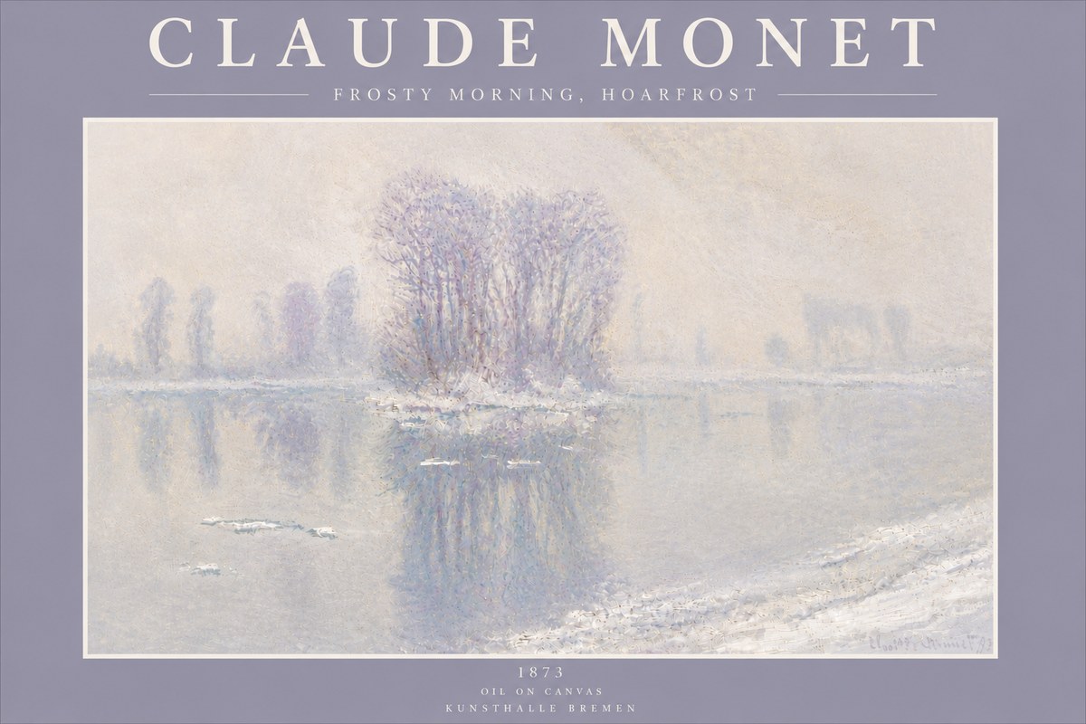 Monet Frosty Morning, Hoarfrost No5 - Plakát