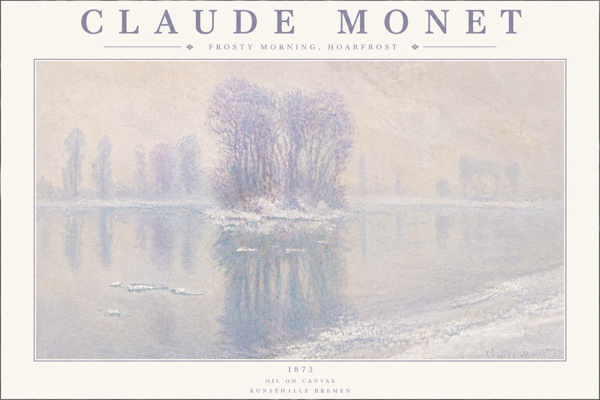 Monet Frosty Morning, Hoarfrost No6 - Plakát