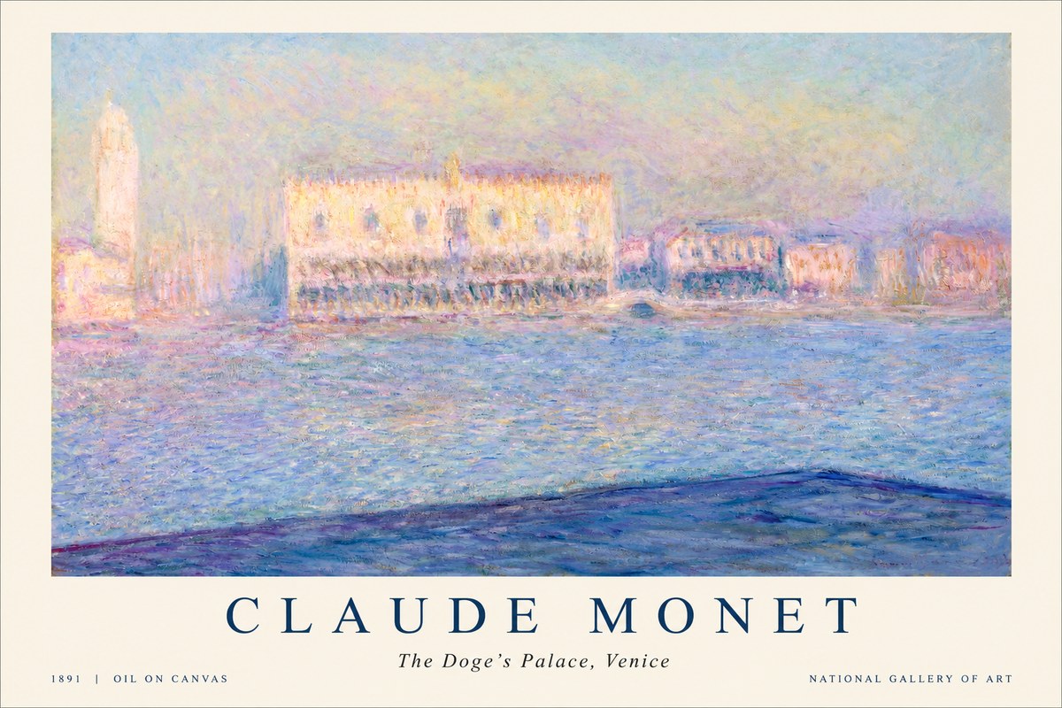 Monet The Doge's Palace, Venice No1 - Plakát