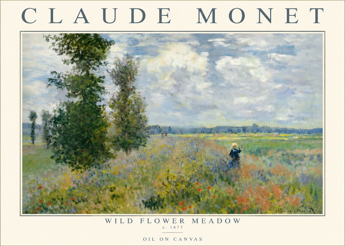 Monet Wild Flower Meadow No3 - Plakát