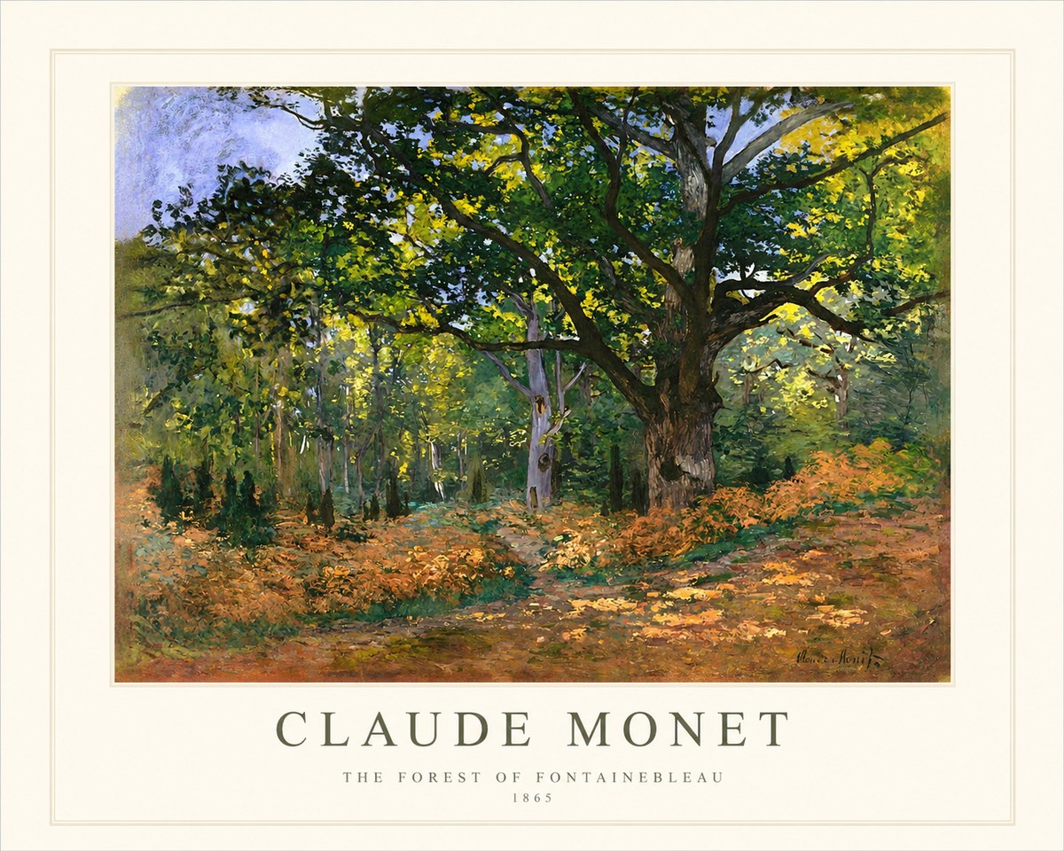 Monet The Forest of Fontainebleau No1 - Plakát