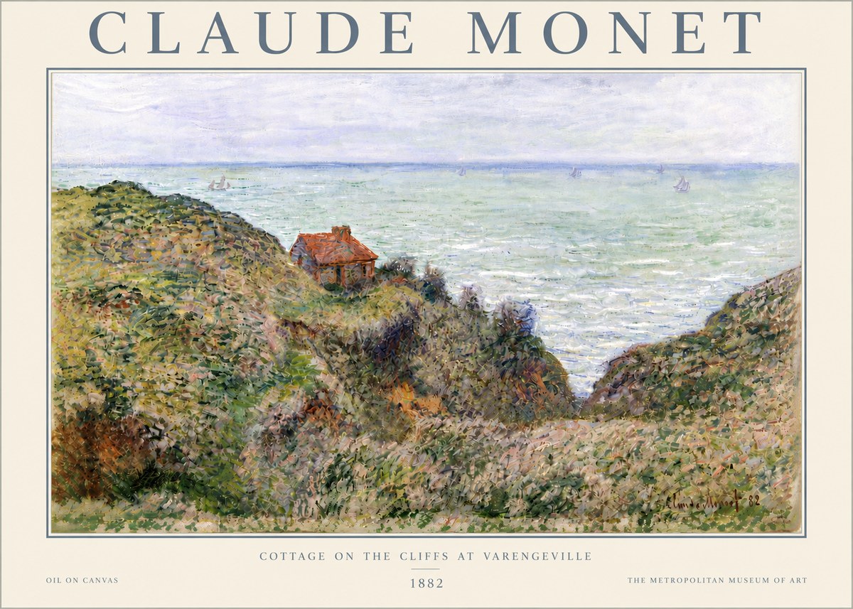 Monet Cottage on the Cliffs at Varengeville No6 - Plakát