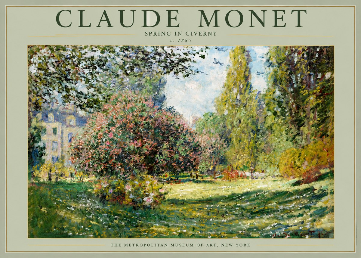 Monet Spring in Giverny No2 - Plakát