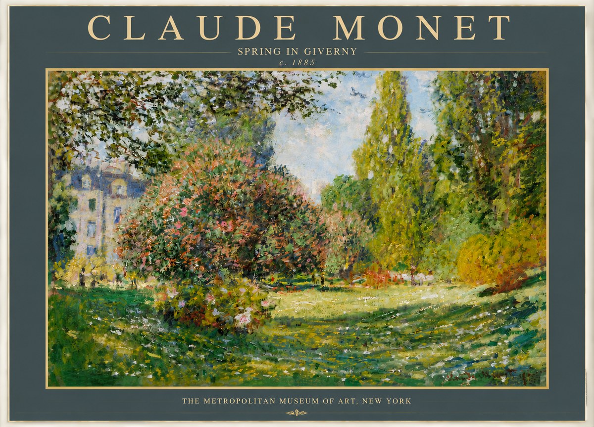 Monet Spring in Giverny No4 - Plakát