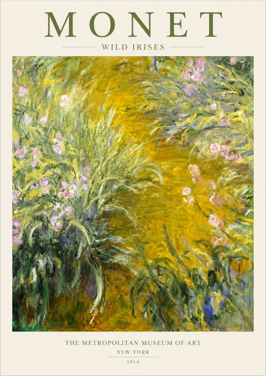 Monet Wild Irises No1 - Plakát