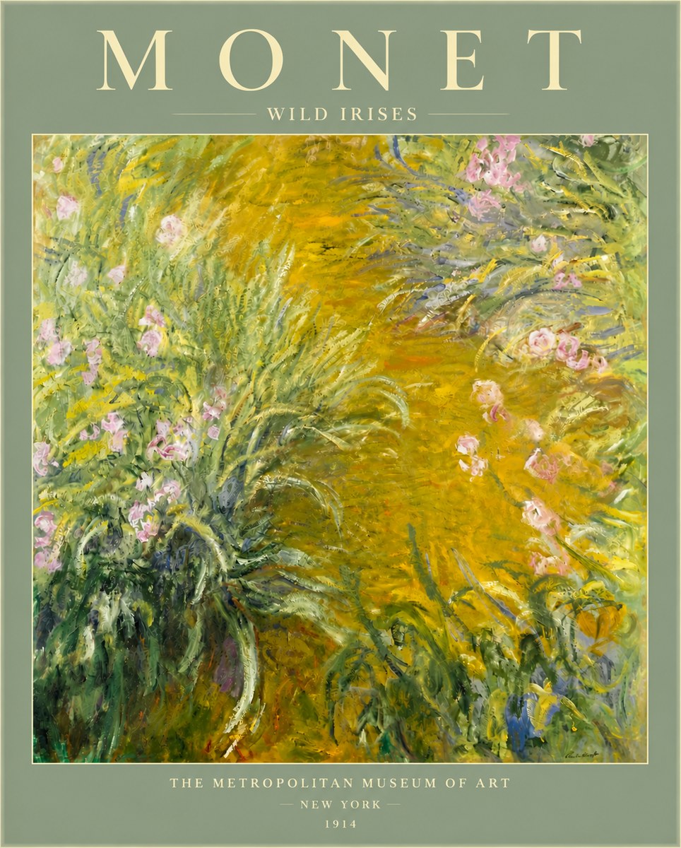 Monet Wild Irises No6 - Plakát