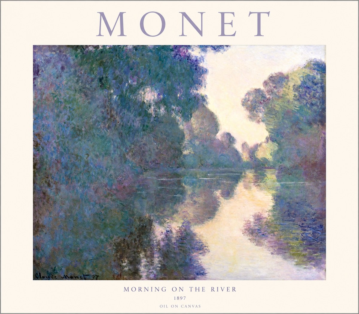 Monet Morning on the River No1 - Plakát
