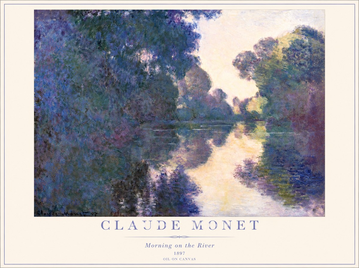 Monet Morning on the River No3 - Plakát