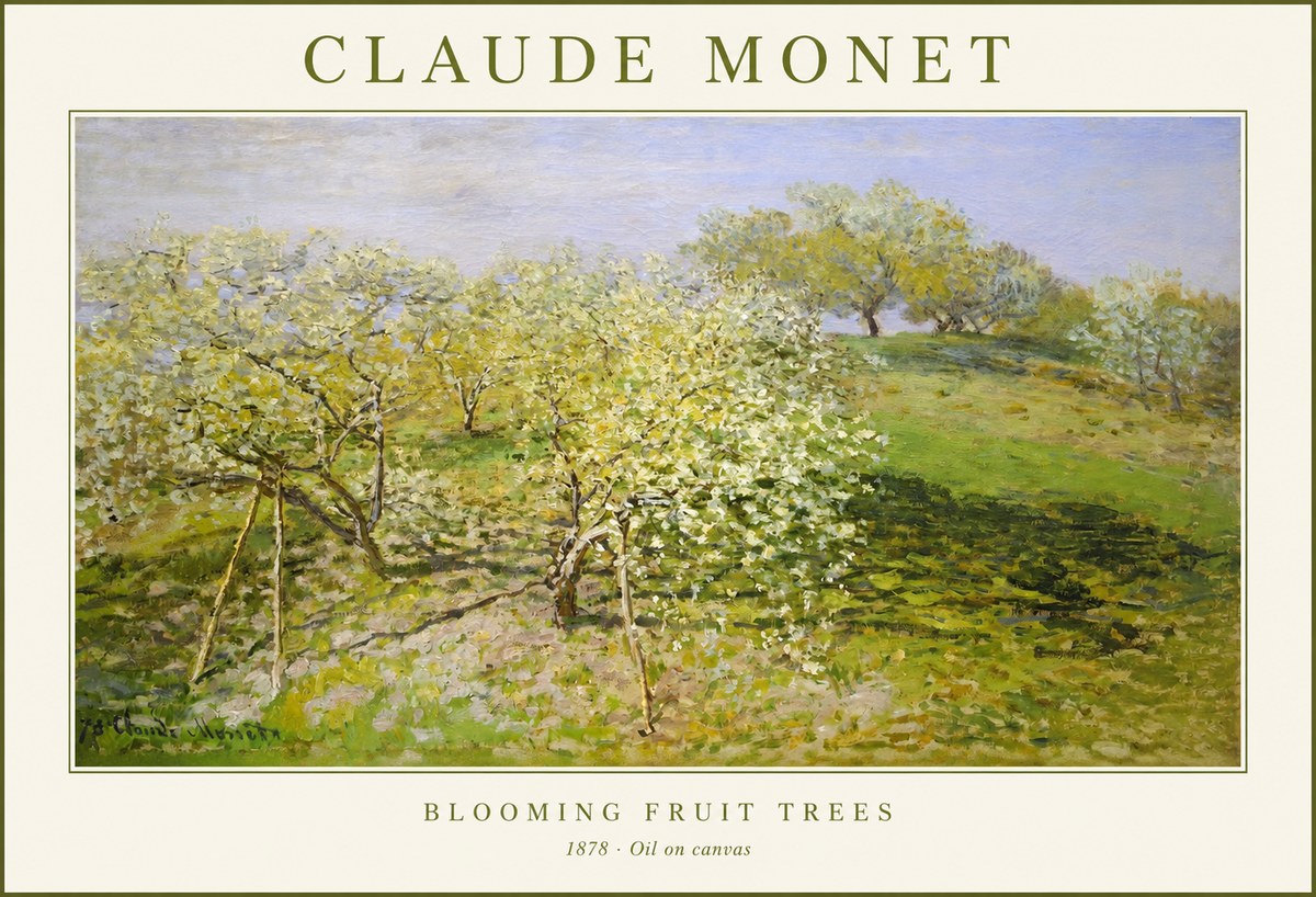 Monet Blooming Fruit Trees No1 - Plakát
