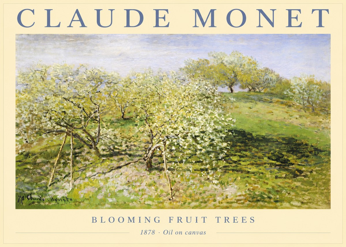 Monet Blooming Fruit Trees No2 - Plakát