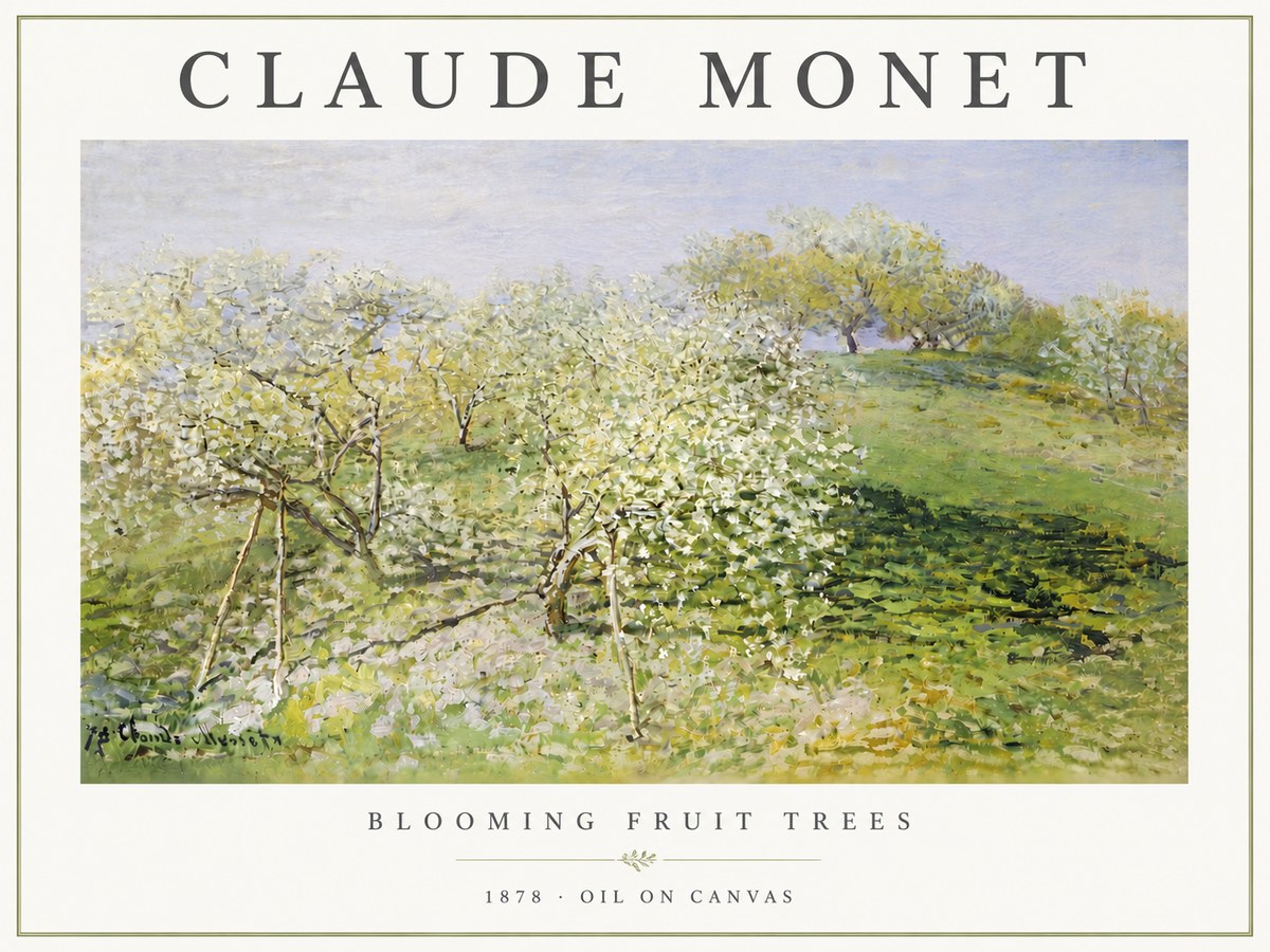 Monet Blooming Fruit Trees No4 - Plakát
