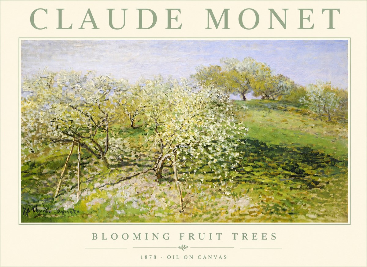 Monet Blooming Fruit Trees No5 - Plakát
