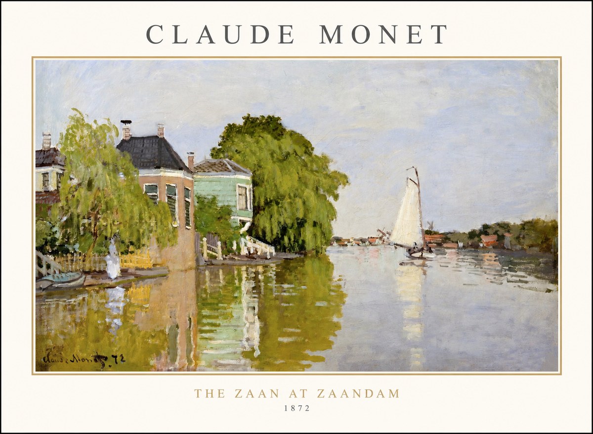Monet The Zaan at Zaandam No1 - Plakát