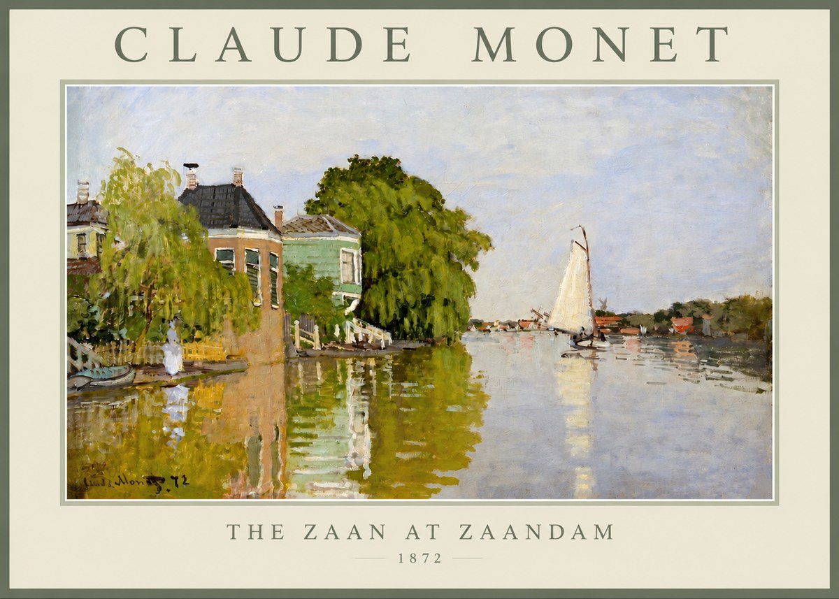Monet The Zaan at Zaandam No3 - Plakát