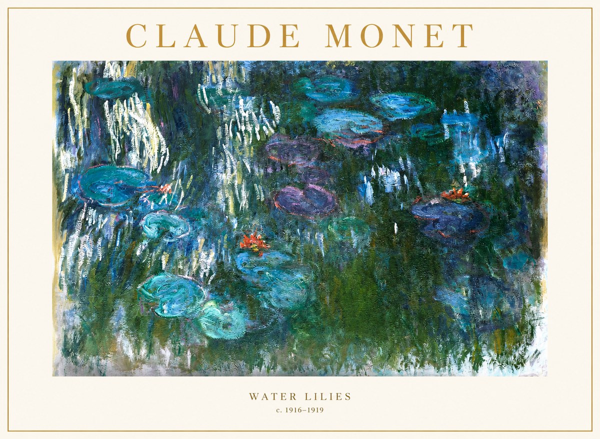Monet Water Lilies IV No1 - Plakát