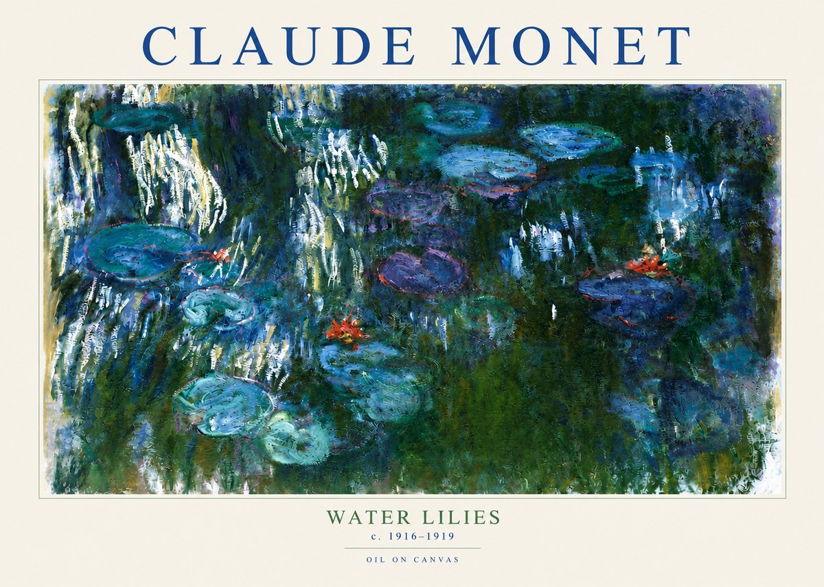 Monet Water Lilies IV No3 - Plakát