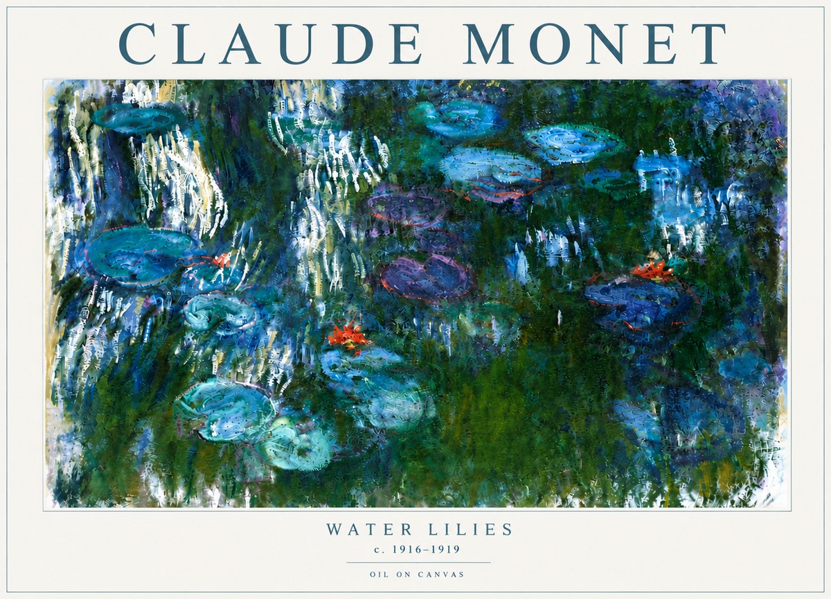 Monet Water Lilies IV No5 - Plakát